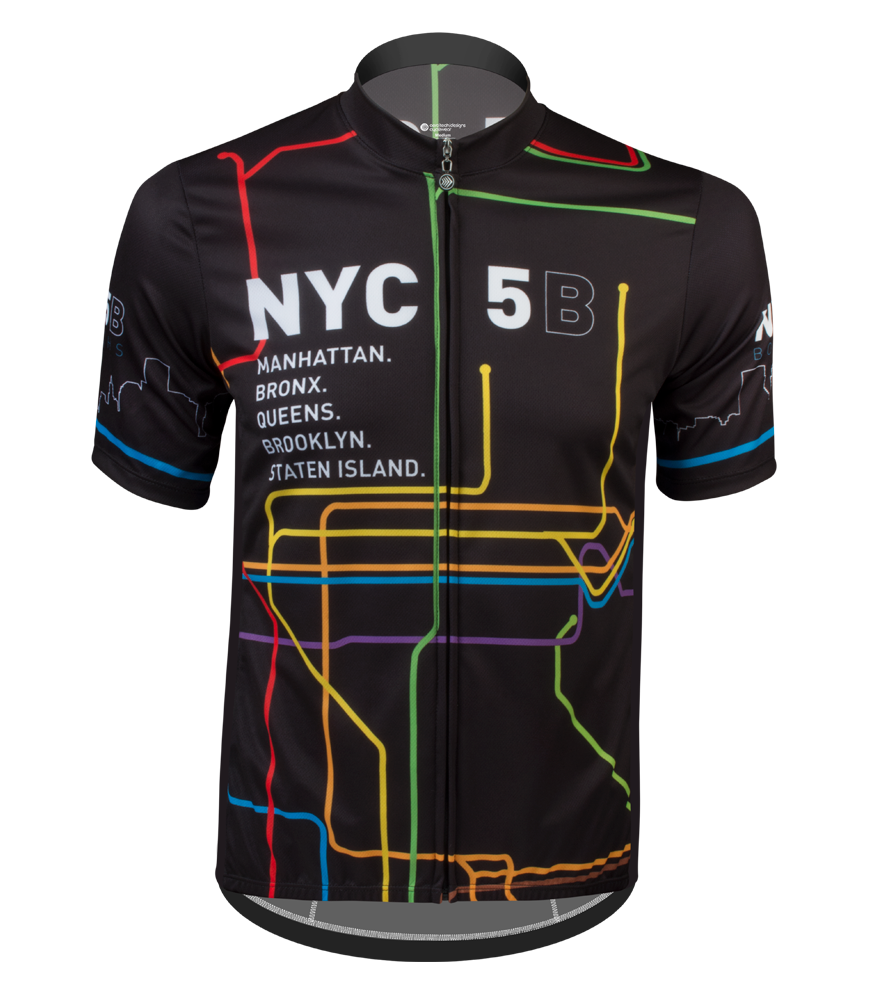 Men's 5 Boro Cycling Jersey | New York City Subway Theme Bike Jersey Questions & Answers