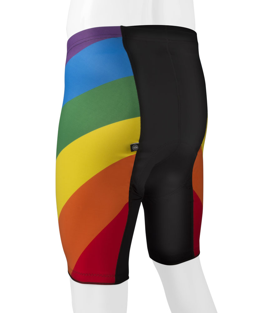 Aero Tech Men's Sprint Shorts - Ride with Pride - Rainbow Print Bike Shorts Questions & Answers