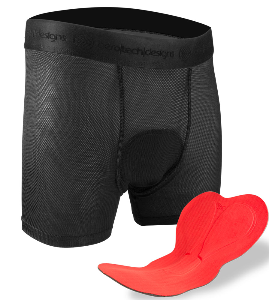 Men's Stretch Mesh Shorty 5" Inseam Cycling Liner | Black Mesh Padded Underwear Questions & Answers