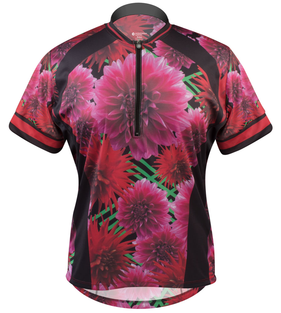 Women's Plus Size Liddy Dahlia Flowers Cycling Jersey | Loose Fit Jersey Questions & Answers