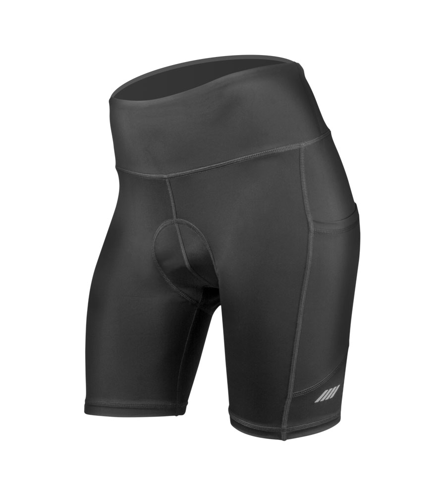 Aero Tech Women's 3D Gel Padded Cycling Shorts - Soft Wide Waist Band and Pocket Questions & Answers