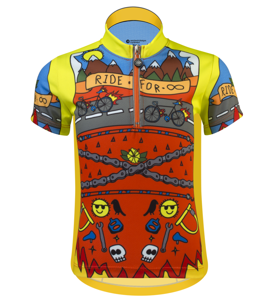 Aero Tech Youth Team Jersey - Ride for Infinity - Printed Cycling Jersey - YOUTH SMALL Questions & Answers