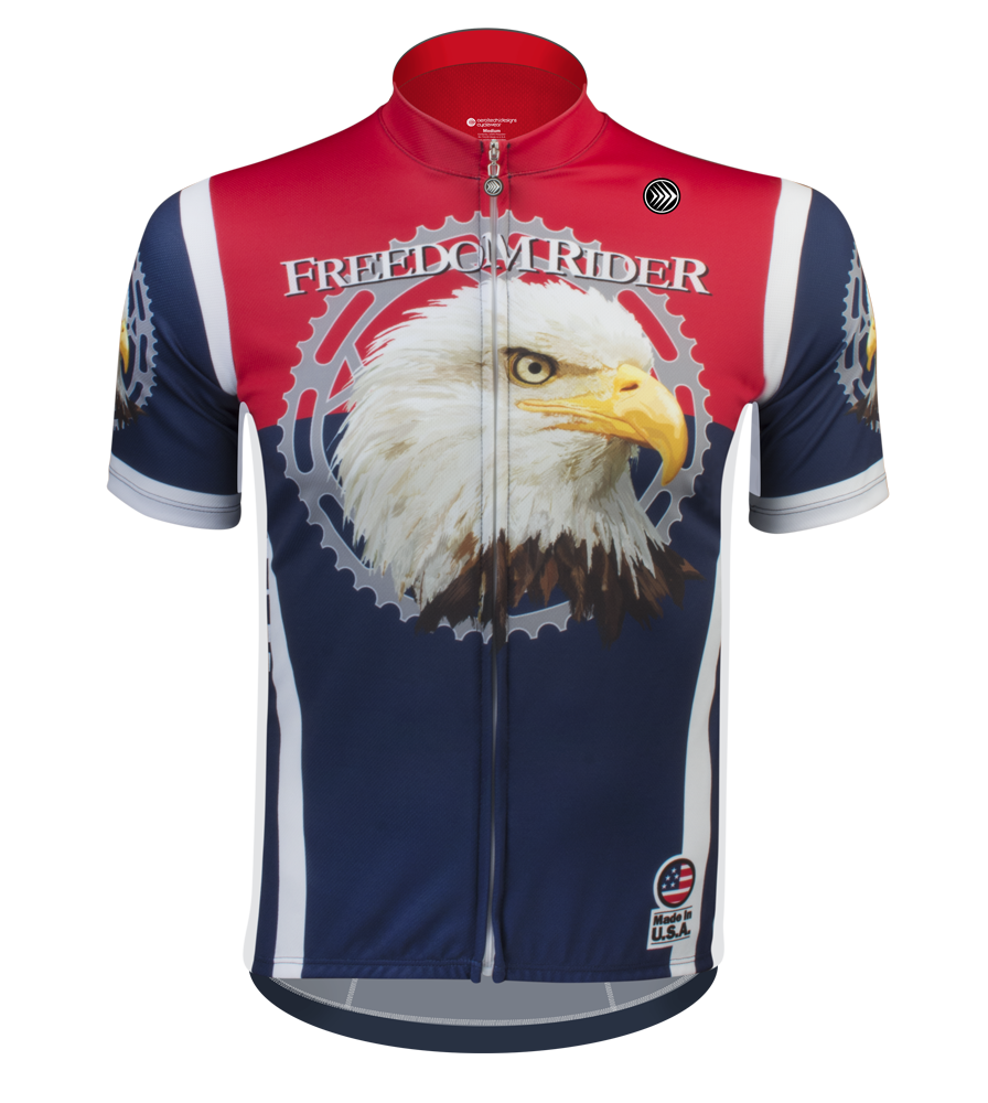 Freedom Rider Bike Jersey | Short Sleeve | Made in USA | Size: SMALL Questions & Answers