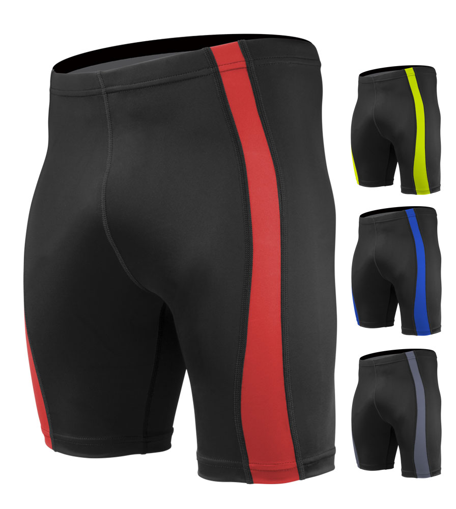 Men's Swift Workout Shorts | Unpadded Compression Short with Color Accent Questions & Answers