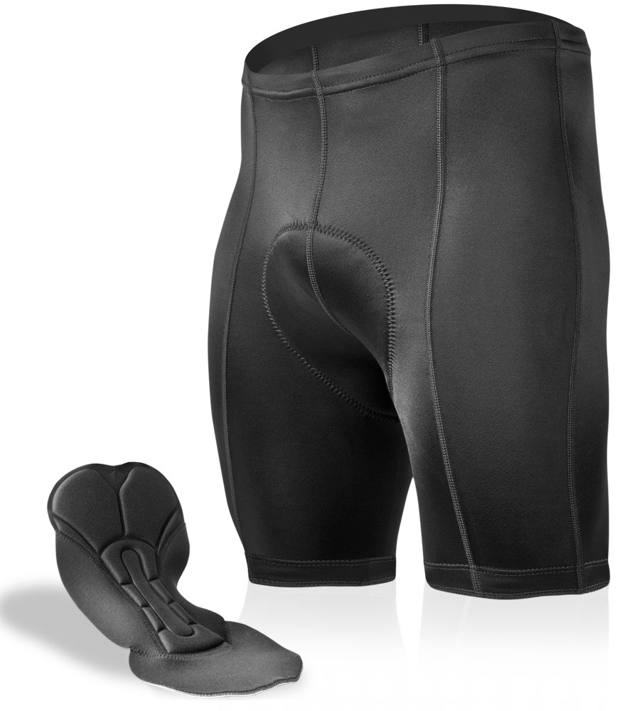 Aero Tech Men's Black P. Petite PADDED Bike Shorts - Black 5 inch Inseam Questions & Answers