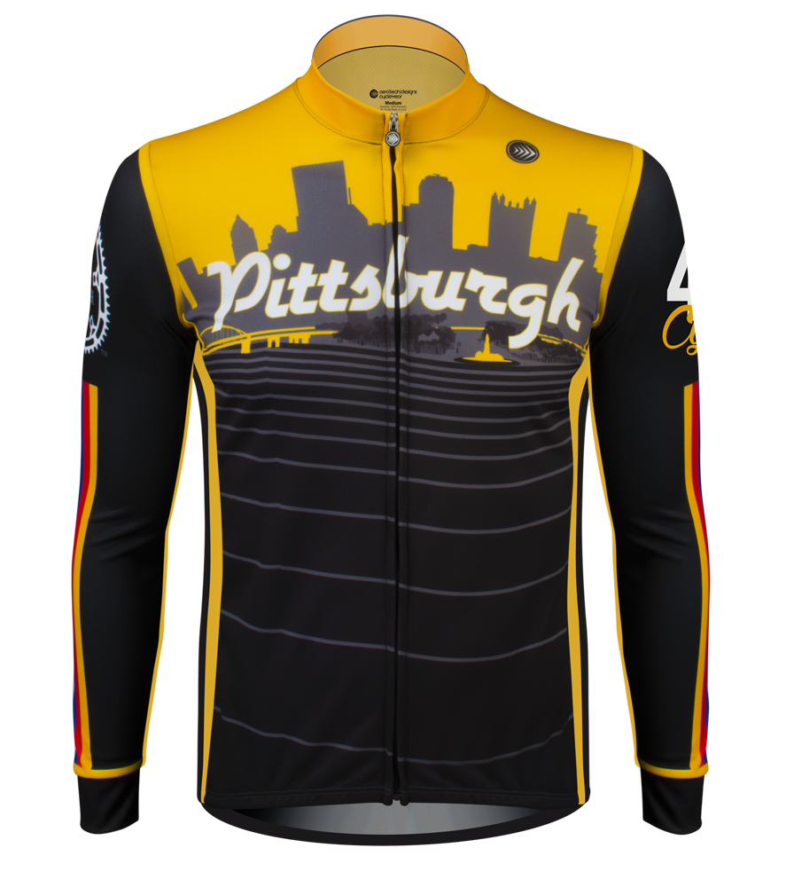 Men's Lightweight Long Sleeve Pittsburgh Theme Bike Jersey Questions & Answers