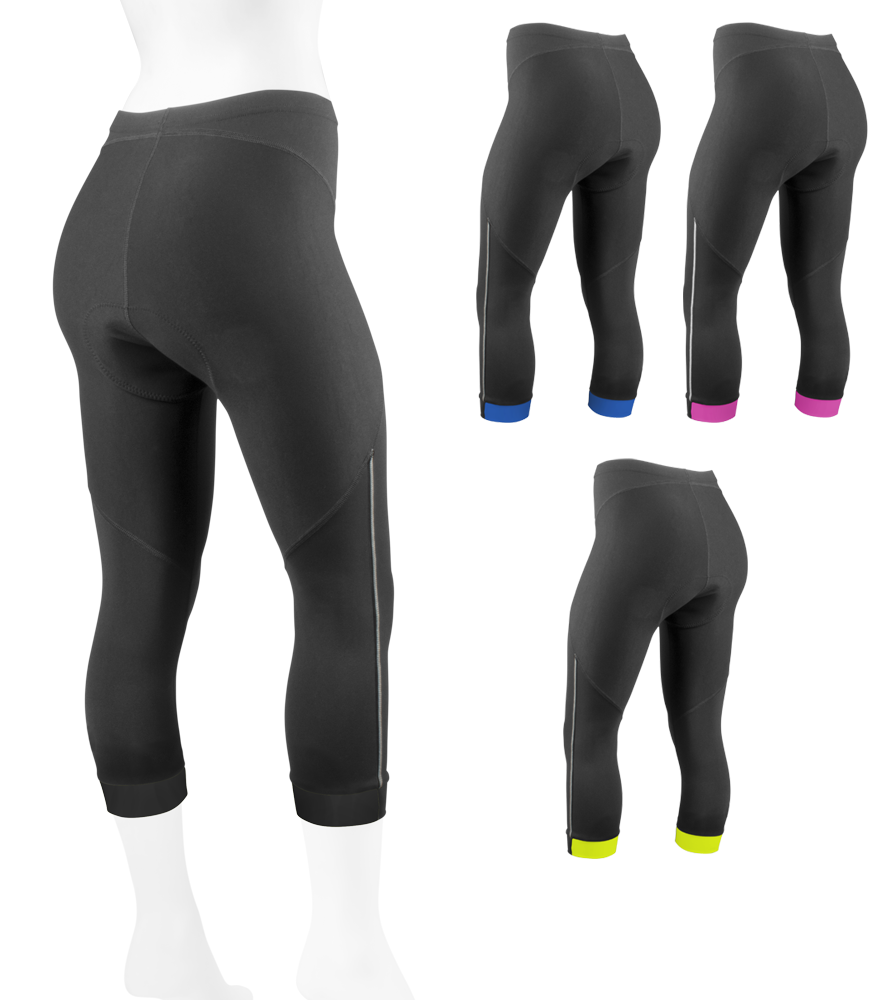 Aero Tech Women's Victoria PADDED Cycling Capri - Supplex Fabric and Reflectives Questions & Answers