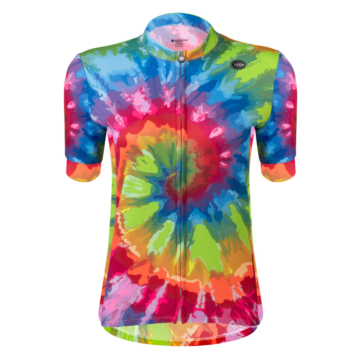 Women's Peace Rider Cycling Jersey | Hi-Viz Tie-Dye Printed Jersey Questions & Answers