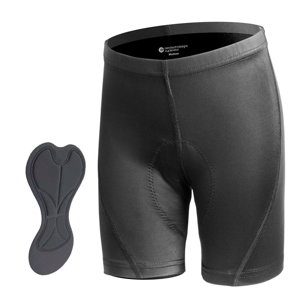 Youth Size Elite Bike Shorts | Black Padded Compression Shorts for Kids Questions & Answers