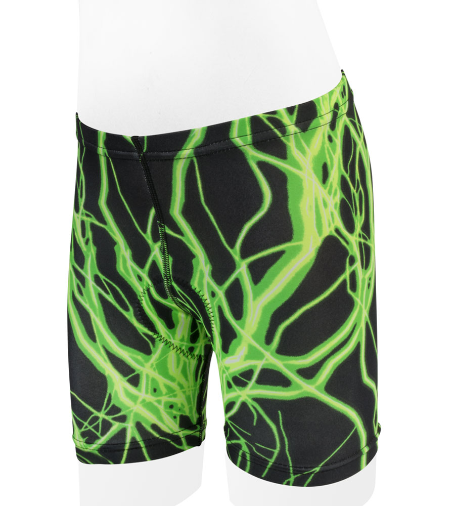 Aero Tech Youth Green Lightning PADDED Cycle Short - Made in USA Questions & Answers