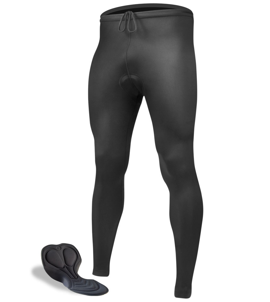 How does the padding in these tights compare to the padding in the men's Elite Air Gel padded short liners?