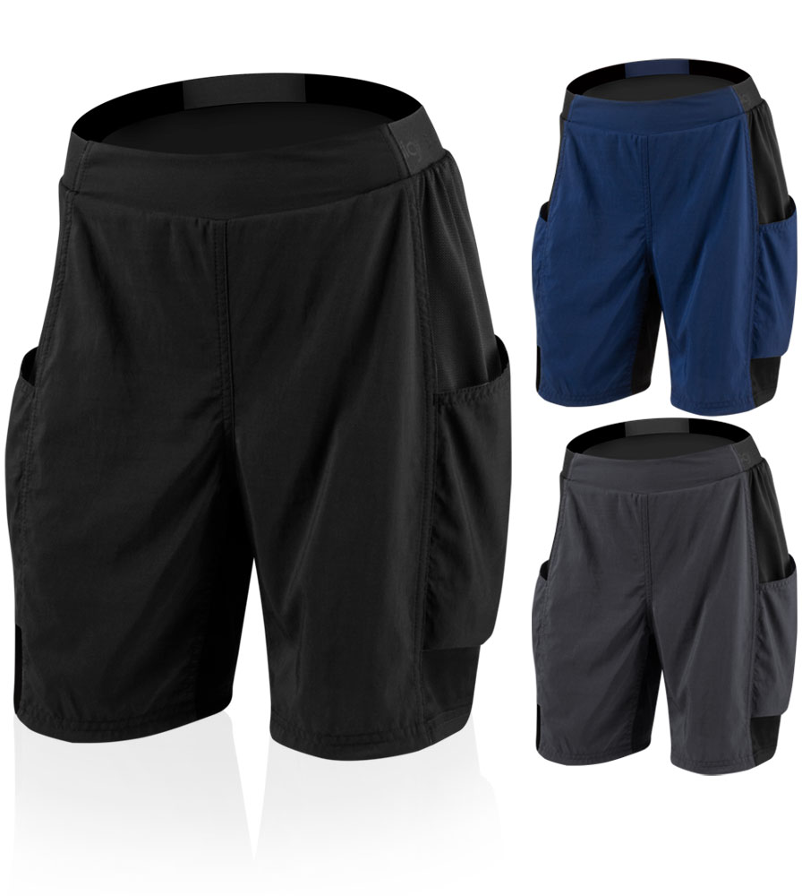 What are the main differences between the mountain bike shorts and the padded cargo shorts? Will you be getting mom