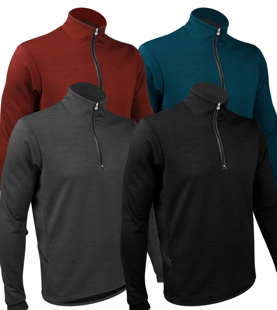 Men's Merino Wool Long Sleeve Jersey | High Collar Performance Wool Blend Pullover Questions & Answers