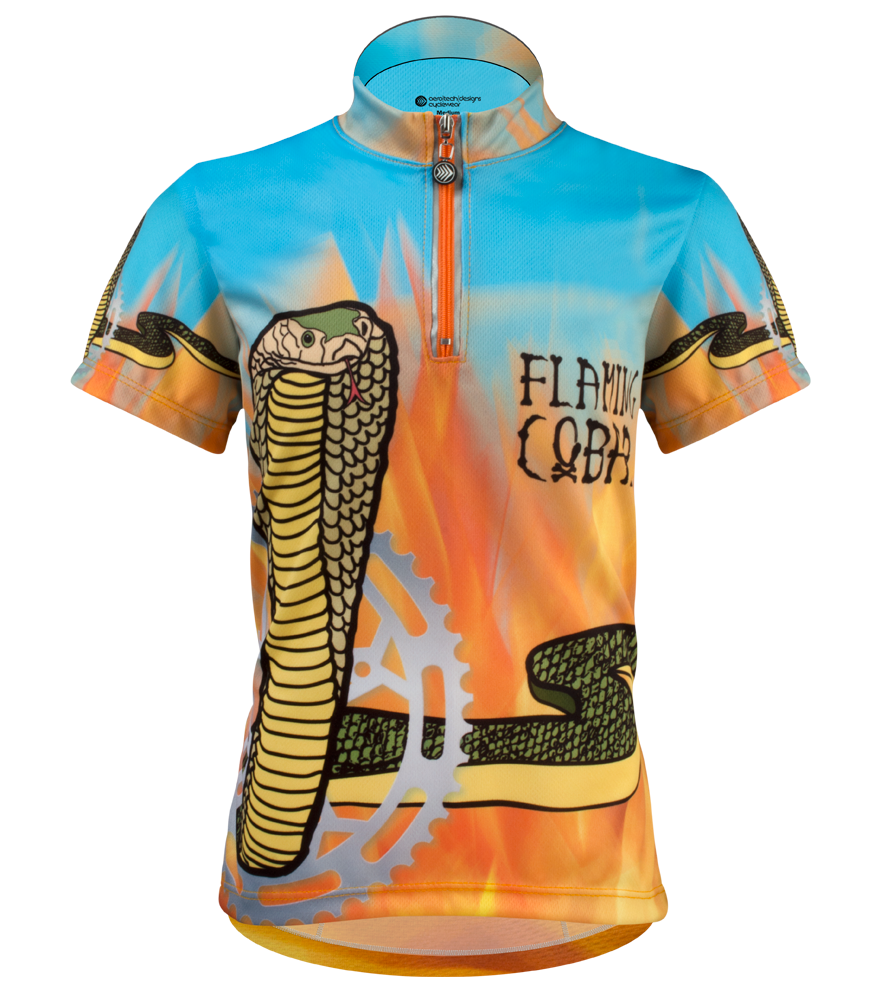 Aero Tech Youth Jersey - Flaming Cobra Children's Cycling Jersey Questions & Answers