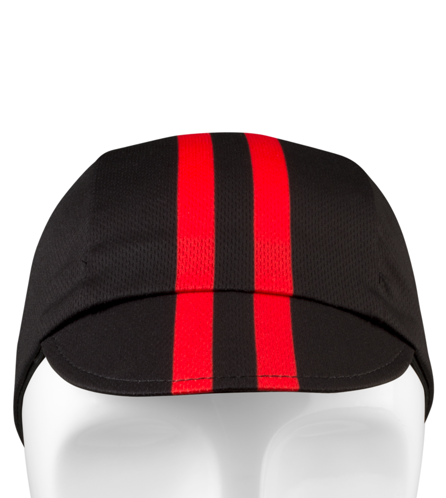 Aero Tech Rush Cycling Caps - Classic Red Stripe - Made in USA Questions & Answers